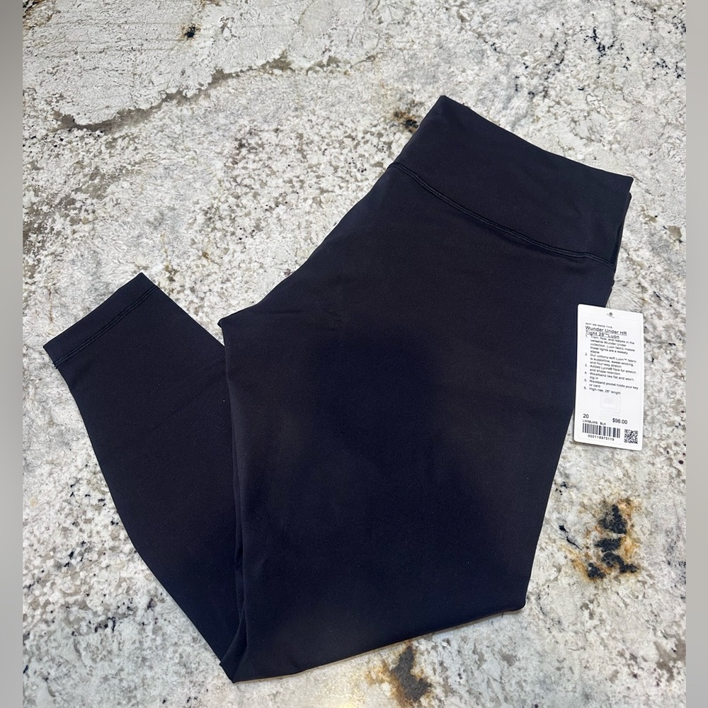 lululemon athletica Wunder Under HR Tight 28” Luon Black Size 20 NWT - Picture 3 of 7